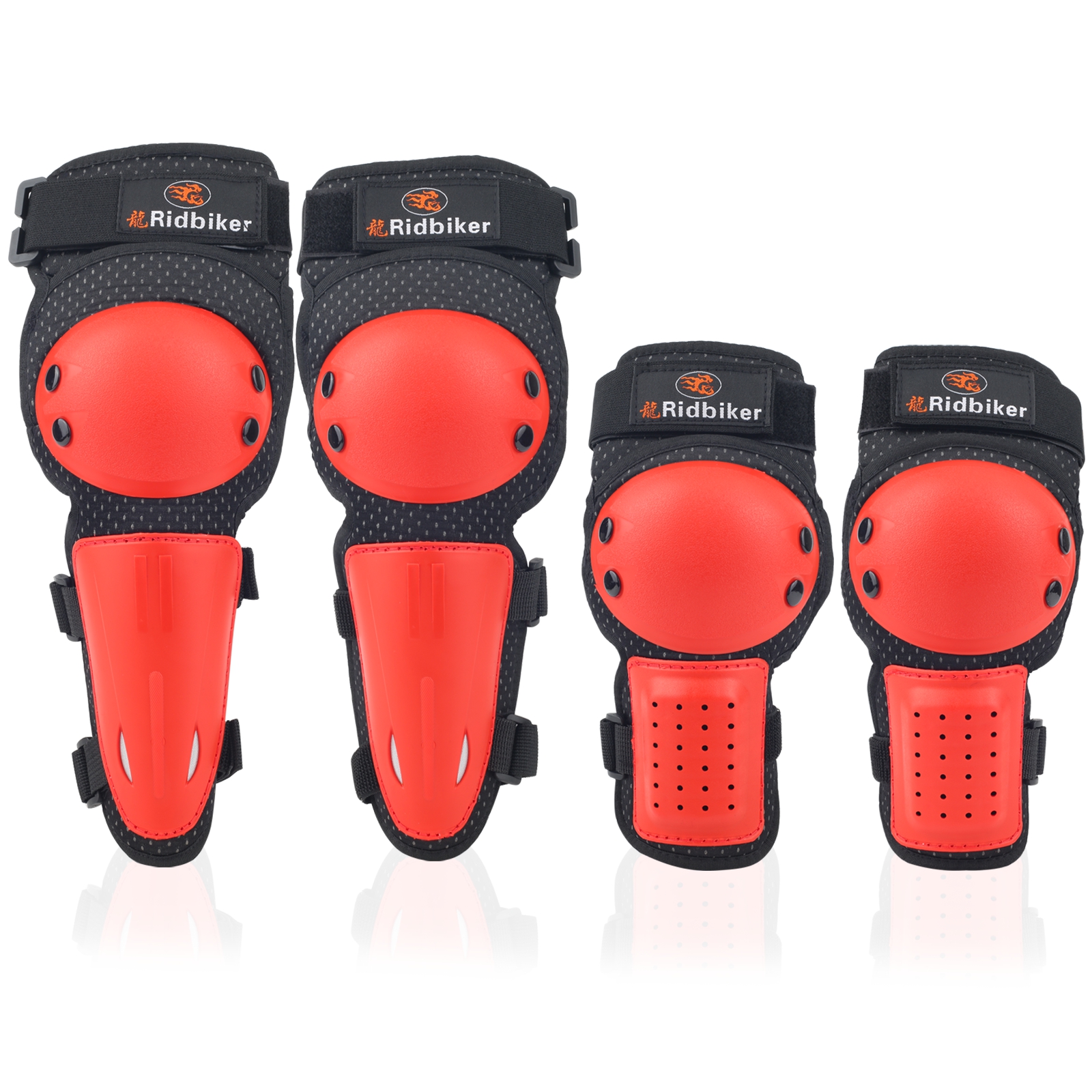 Motocross Knee Shin Guard for Kids Anti-Slip 2 in 1