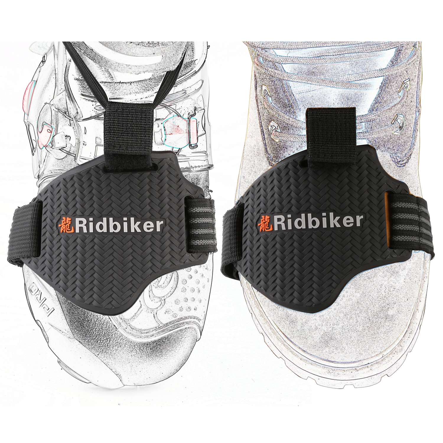 RIDBIKER Motorcycle Shoe Protector Motorbike Shift Pad Shoe Boot Cover Protective Gear Shift Cover Motorcycle Boots Protector